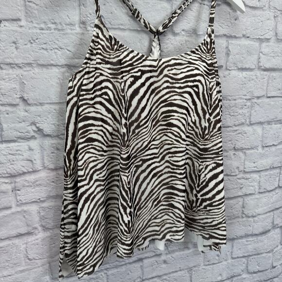 Coco Reef Womens Mesh Underwire Bra Tankini Top Size 38C Animal Stripe New - Picture 3 of 8